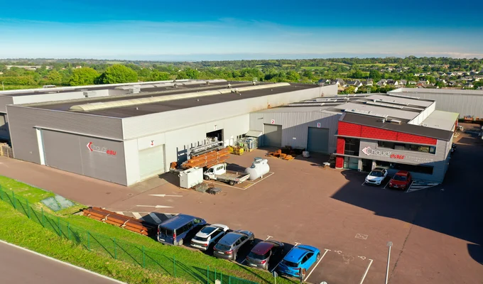 Phot aérienne du site industriel de Chaudreau à Marigny-Le-Lozon - Chaudreau